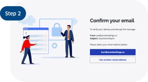 Screenshot of email confirmation options from 